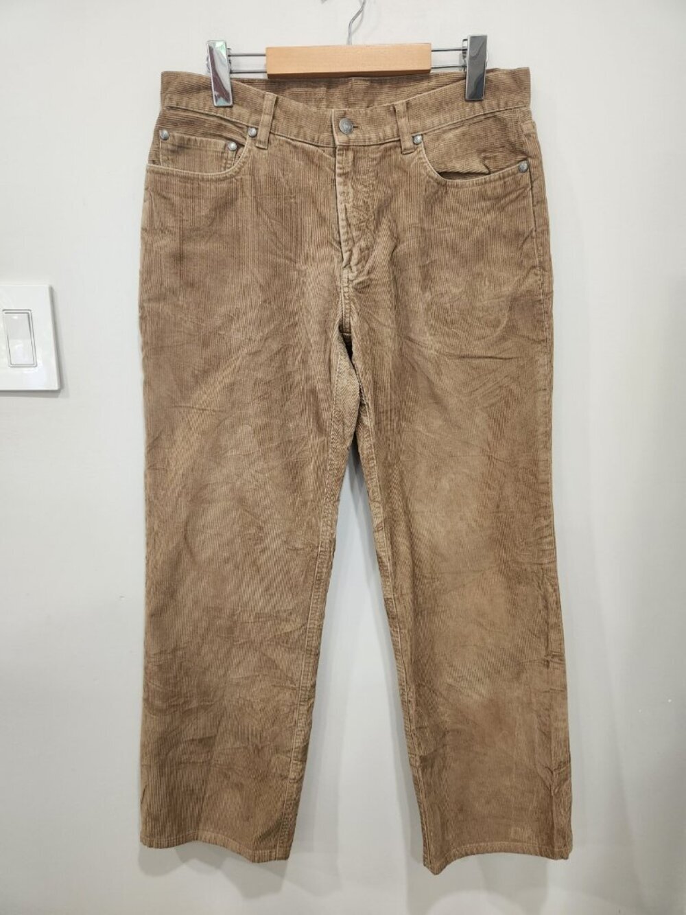 Brooks Brothers Men's Corduroy Pants Tag 32x30 (Fits 32x29) Tan Straight Preppy